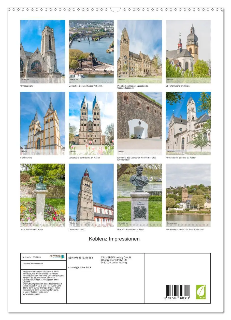 Bild: 9783516348583 | Koblenz Impressionen (hochwertiger Premium Wandkalender 2026 DIN A2...