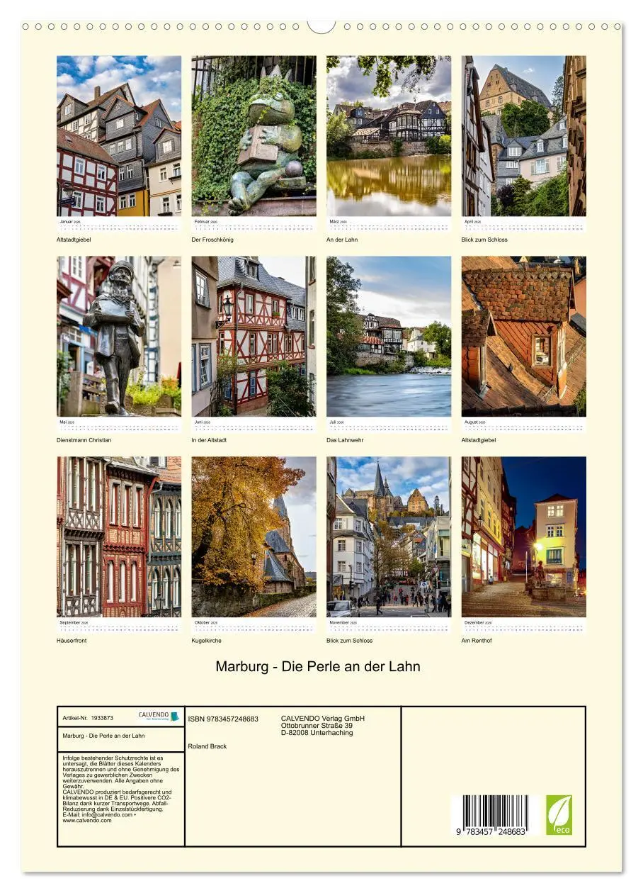Bild: 9783457248683 | Marburg - Die Perle an der Lahn (hochwertiger Premium Wandkalender...