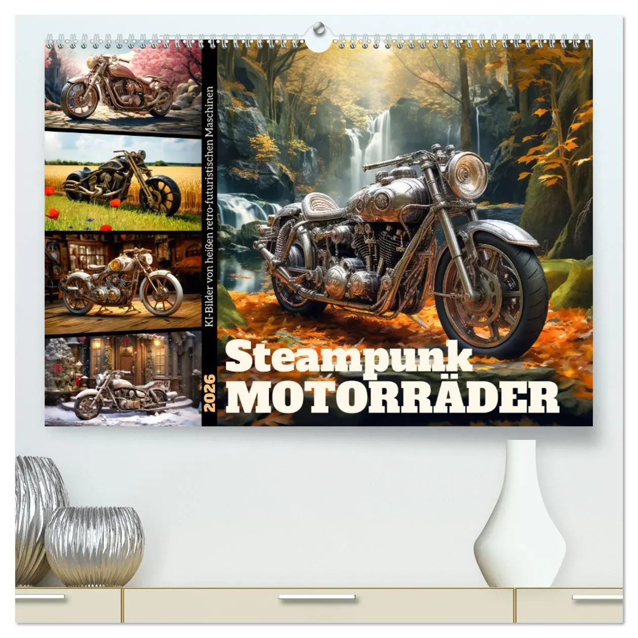 Cover: 9783457488683 | Steampunk Motorräder (hochwertiger Premium Wandkalender 2026 DIN A2...