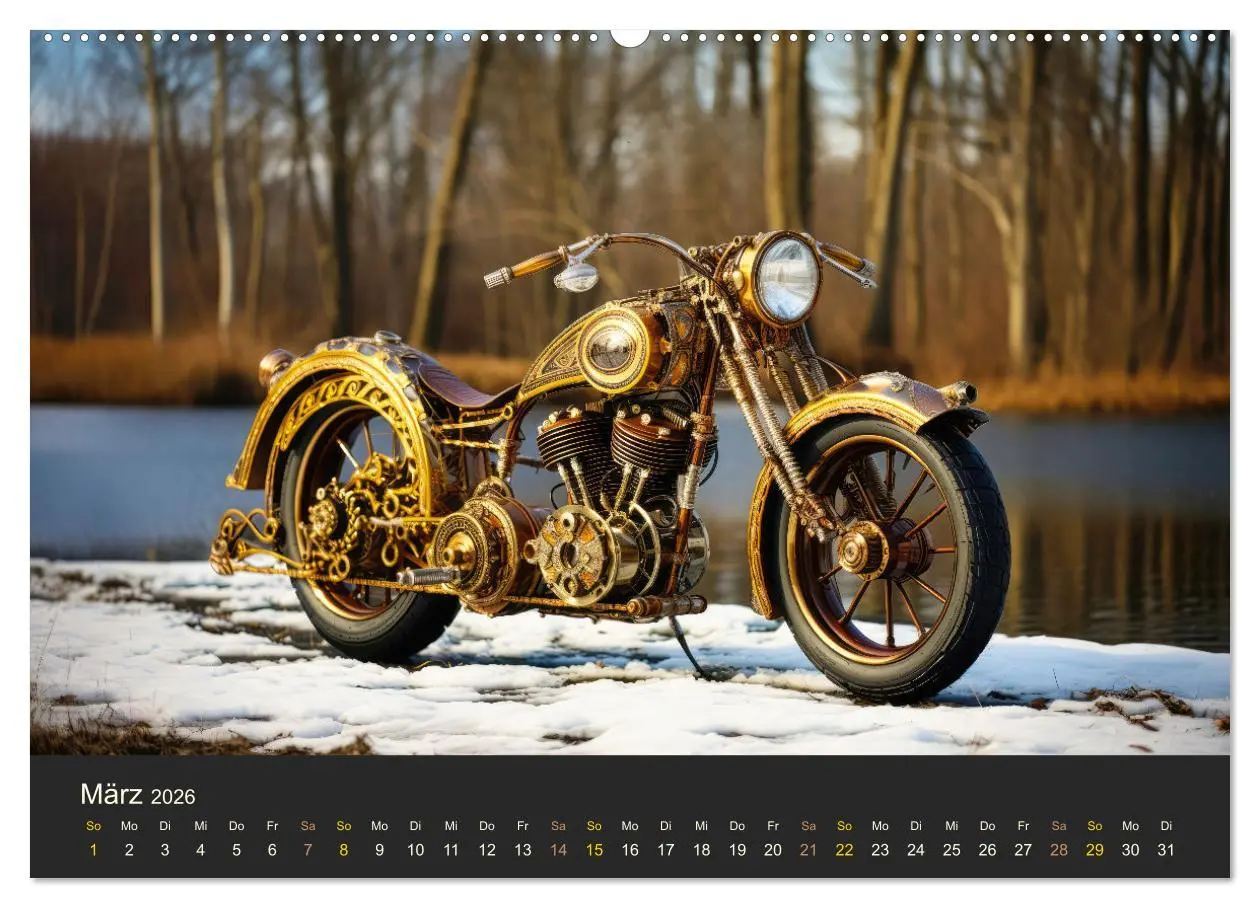 Bild: 9783457488683 | Steampunk Motorräder (hochwertiger Premium Wandkalender 2026 DIN A2...