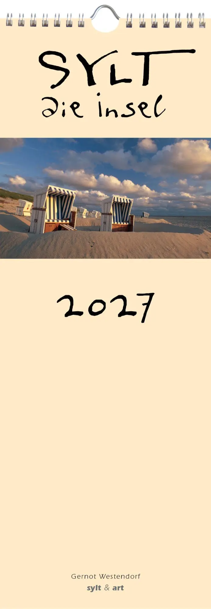 Cover: 9783944498683 | Sylt-die Insel 2027 Streifenkalender | Gernot Westendorf | Kalender
