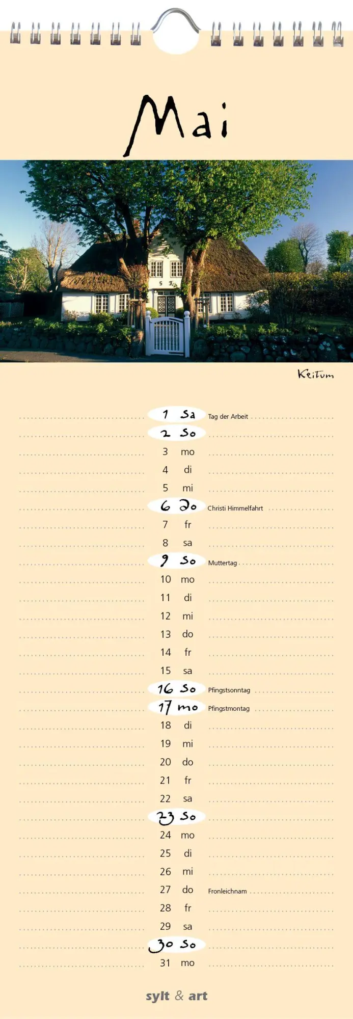 Bild: 9783944498683 | Sylt-die Insel 2027 Streifenkalender | Gernot Westendorf | Kalender