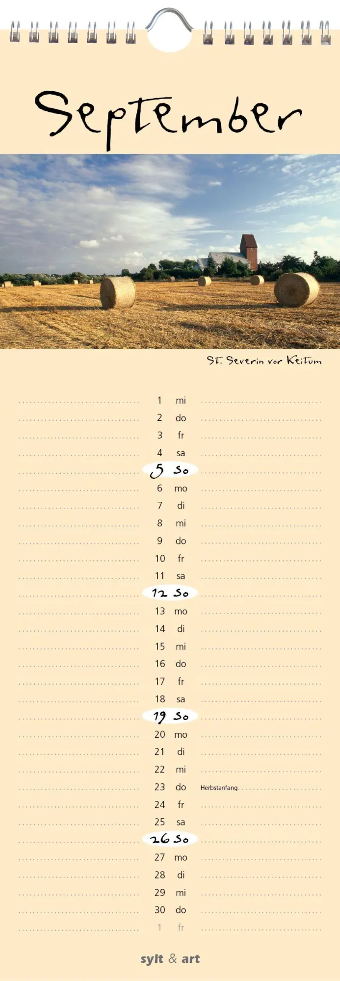 Bild: 9783944498683 | Sylt-die Insel 2027 Streifenkalender | Gernot Westendorf | Kalender