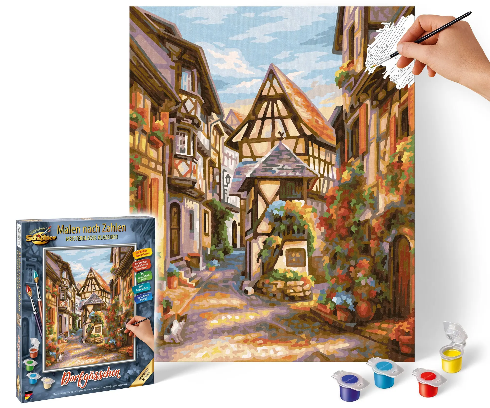 Bild: 4000887928783 | Malen nach Zahlen - Dorfgässchen | Spiel | Deutsch | 2022