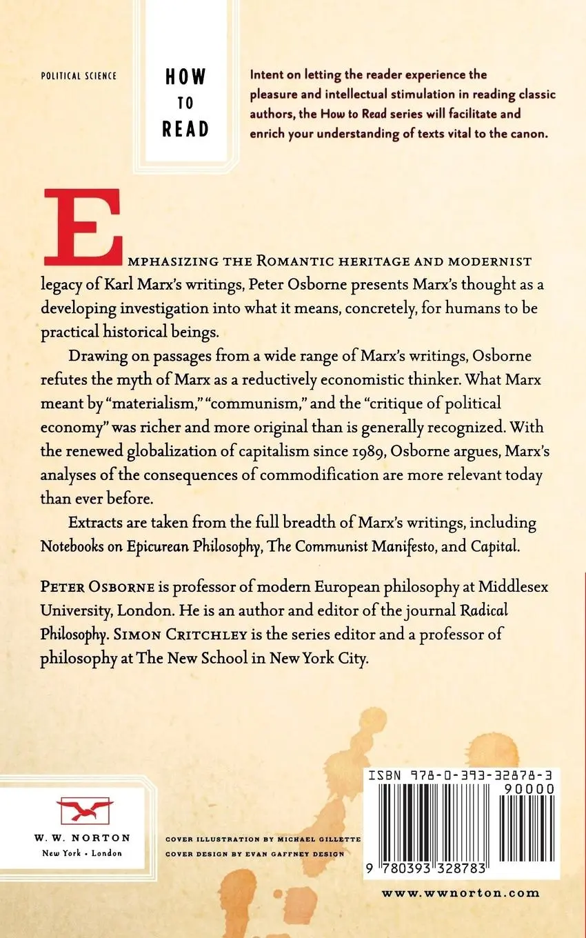 Rückseite: 9780393328783 | How to Read Marx | Peter Osborne | Taschenbuch | Englisch | 2006