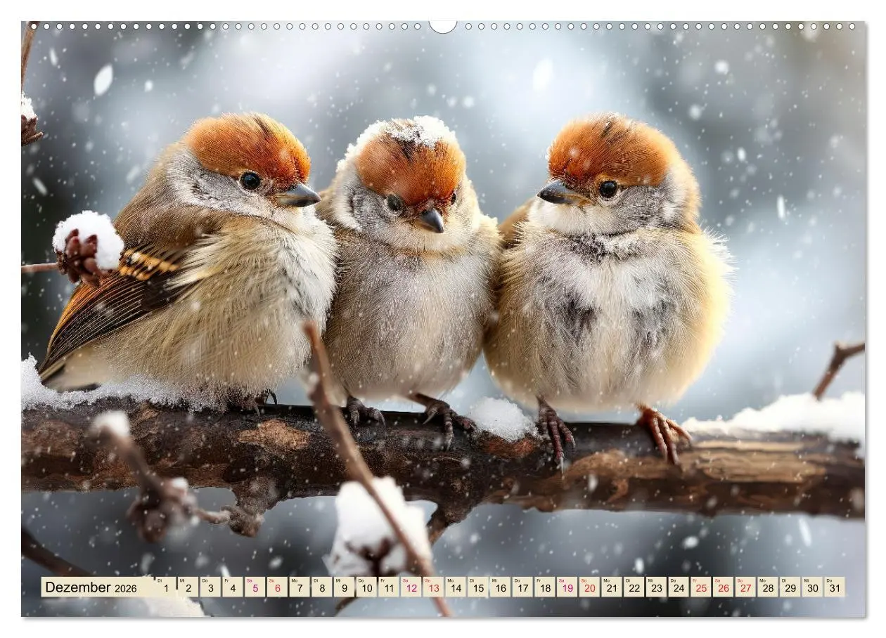 Bild: 9783457478783 | Vögel Alltag (hochwertiger Premium Wandkalender 2026 DIN A2 quer),...