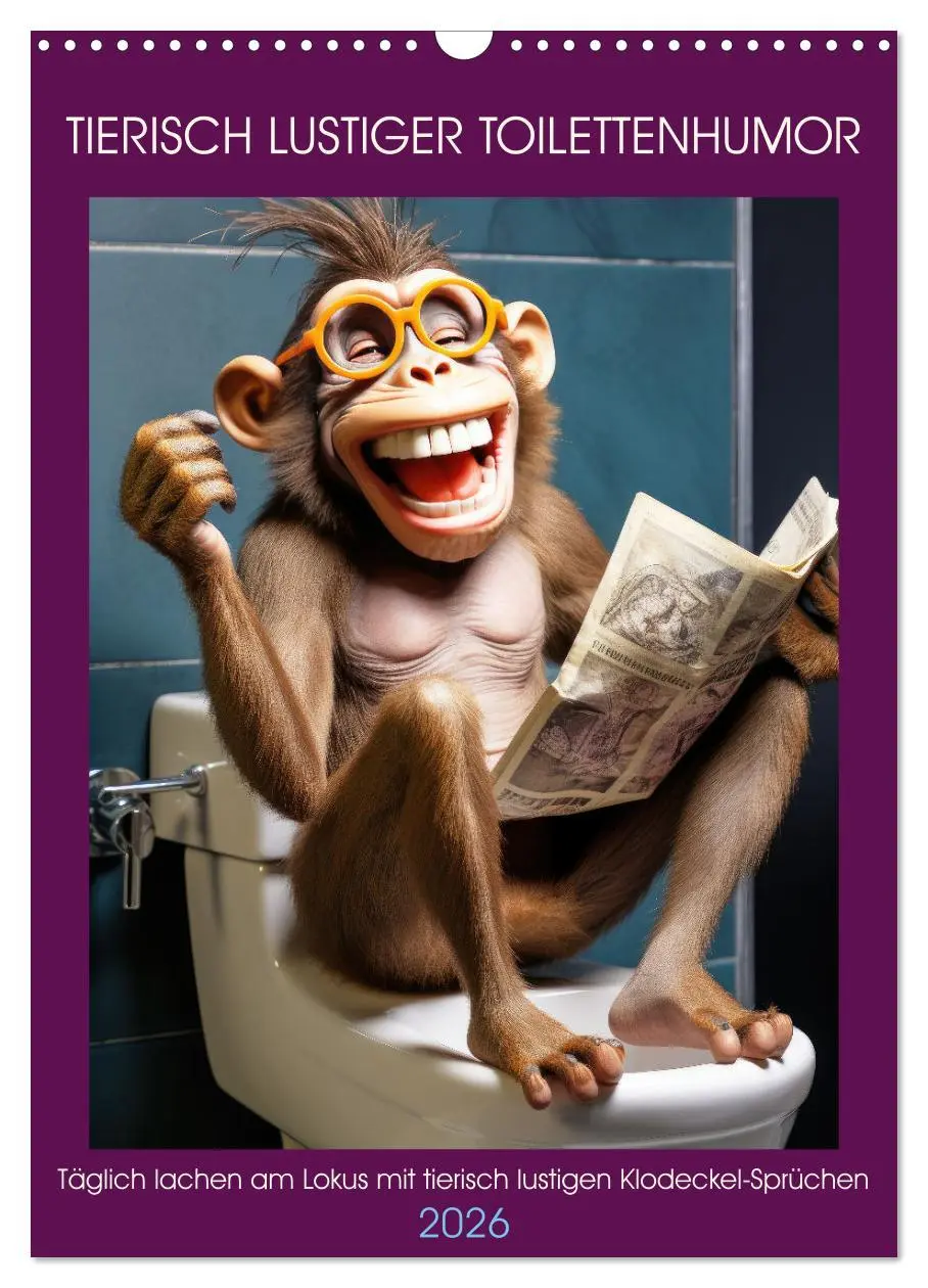 Cover: 9783516258783 | Tierisch lustiger Toilettenhumor (Wandkalender 2026 DIN A3 hoch),...