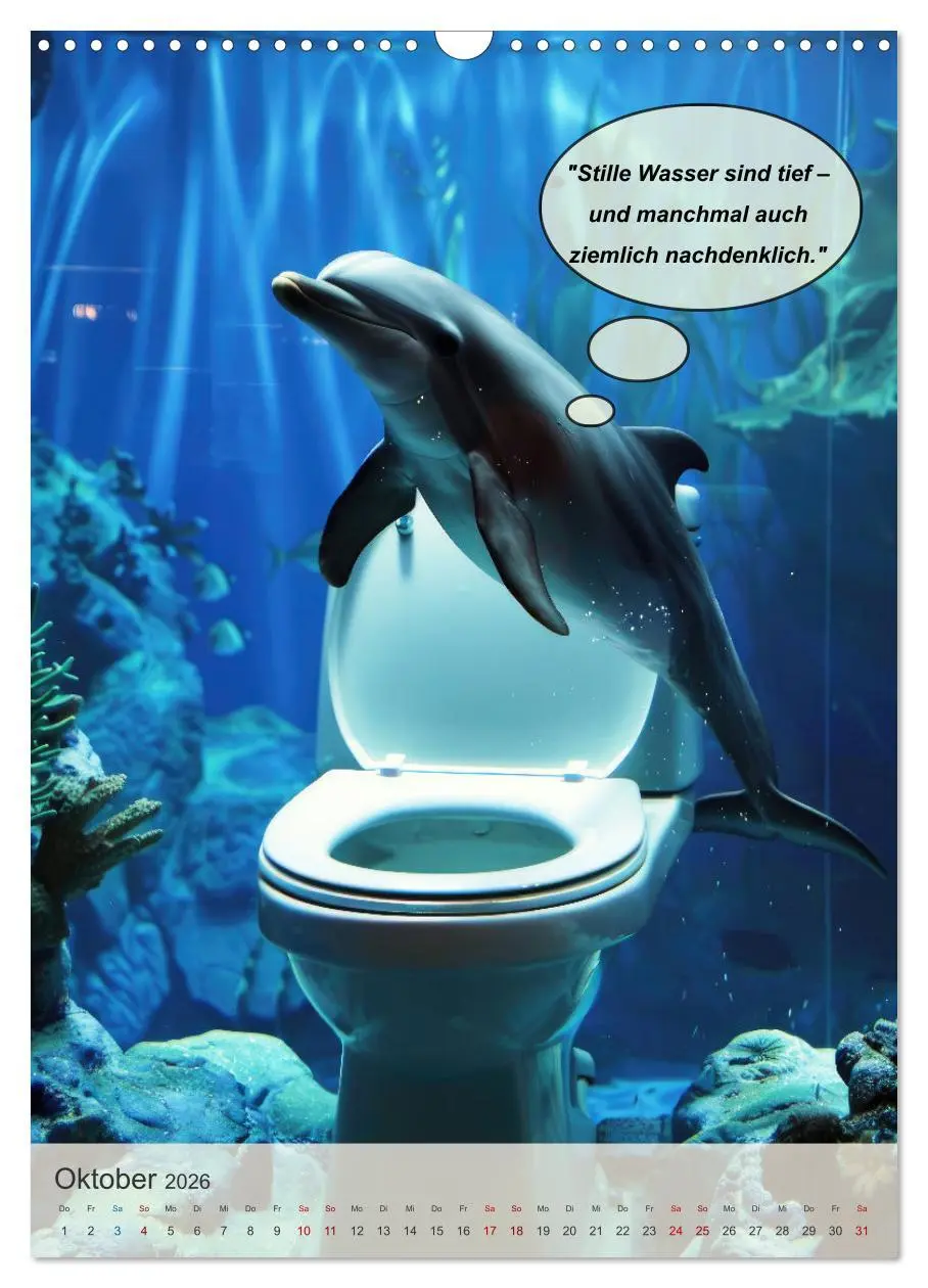 Bild: 9783516258783 | Tierisch lustiger Toilettenhumor (Wandkalender 2026 DIN A3 hoch),...