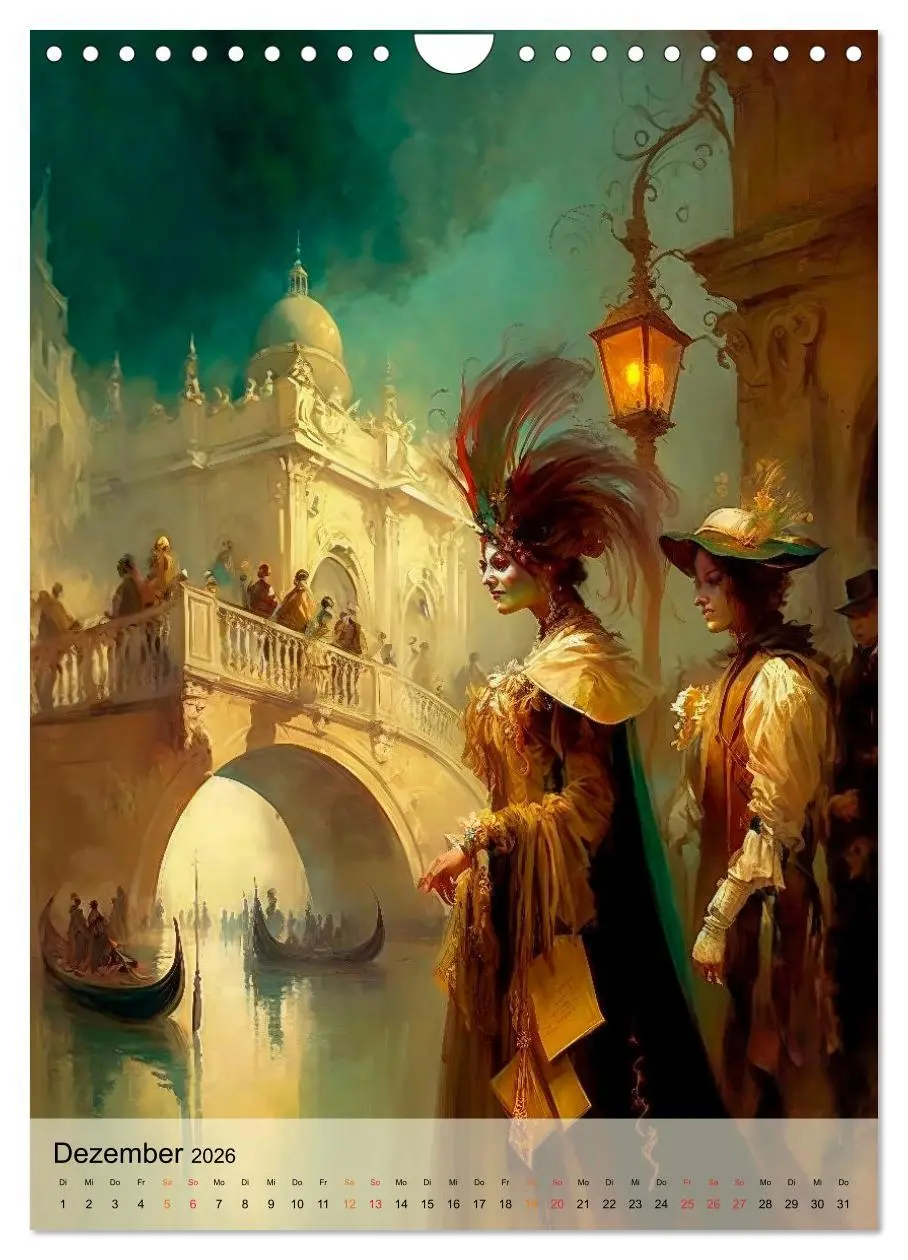 Bild: 9783516328783 | Venedig Karneval (Wandkalender 2026 DIN A4 hoch), CALVENDO...