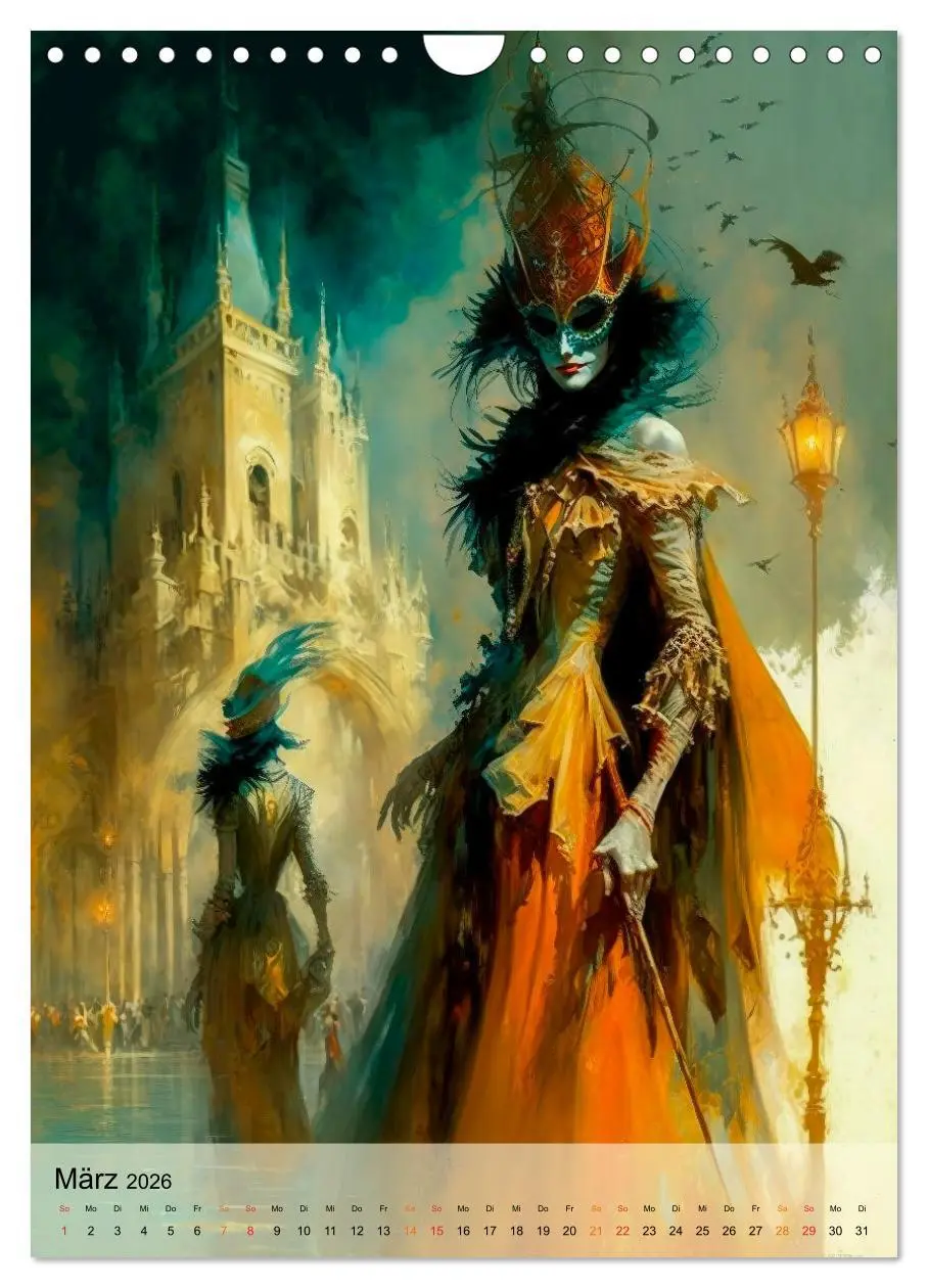 Bild: 9783516328783 | Venedig Karneval (Wandkalender 2026 DIN A4 hoch), CALVENDO...