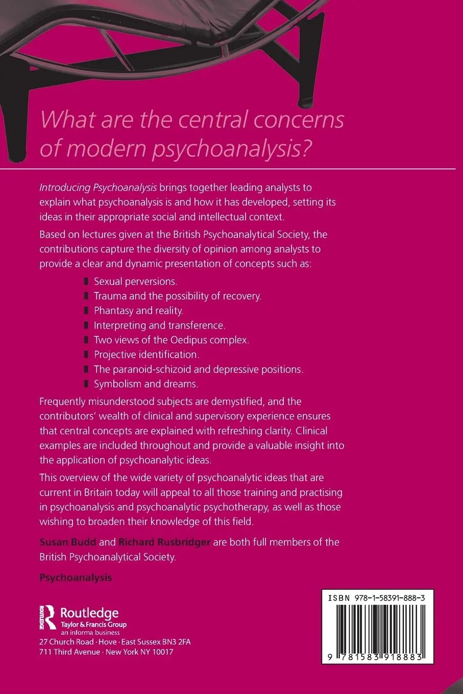 Rückseite: 9781583918883 | Introducing Psychoanalysis | Essential Themes and Topics | Taschenbuch