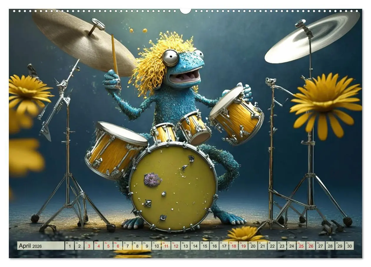 Bild: 9783457538883 | Frosch Konzert (Wandkalender 2026 DIN A2 quer), CALVENDO...