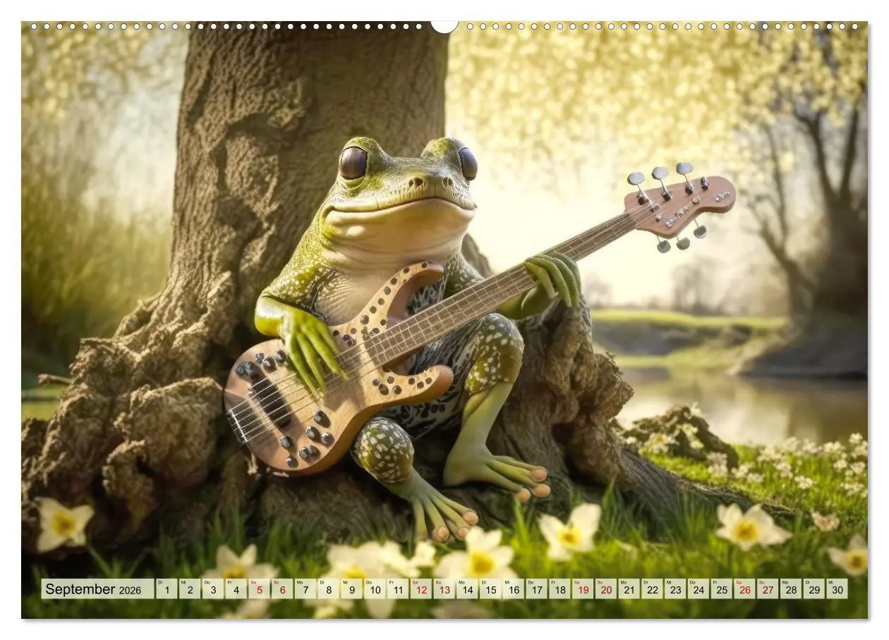 Bild: 9783457538883 | Frosch Konzert (Wandkalender 2026 DIN A2 quer), CALVENDO...