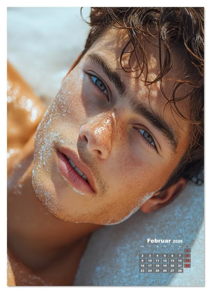 Bild: 9783516628883 | SEXY MÄNNER - Nackte Haut am Strand (Wandkalender 2026 DIN A3...