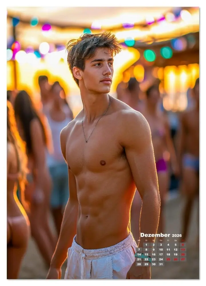 Bild: 9783516628883 | SEXY MÄNNER - Nackte Haut am Strand (Wandkalender 2026 DIN A3...