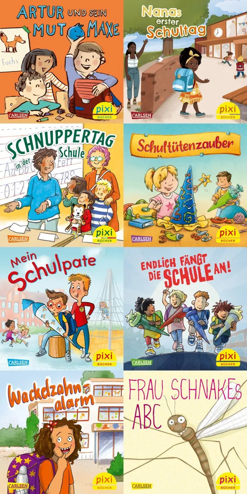 Cover: 9783551038883 | Pixi-8er-Set 304: In die Schule mit Pixi (8x1 Exemplar) | diverse