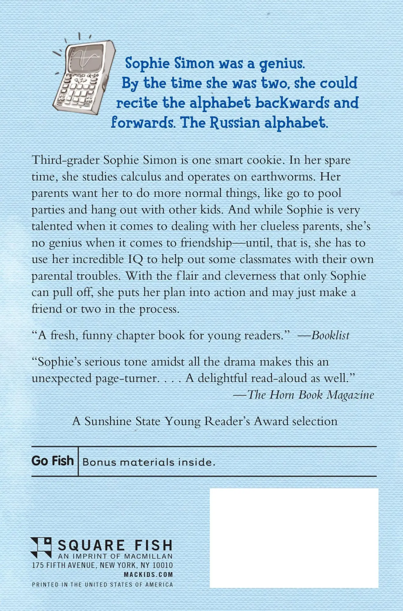 Rückseite: 9781250028983 | Sophie Simon Solves Them All | Lisa Graff | Taschenbuch | Englisch
