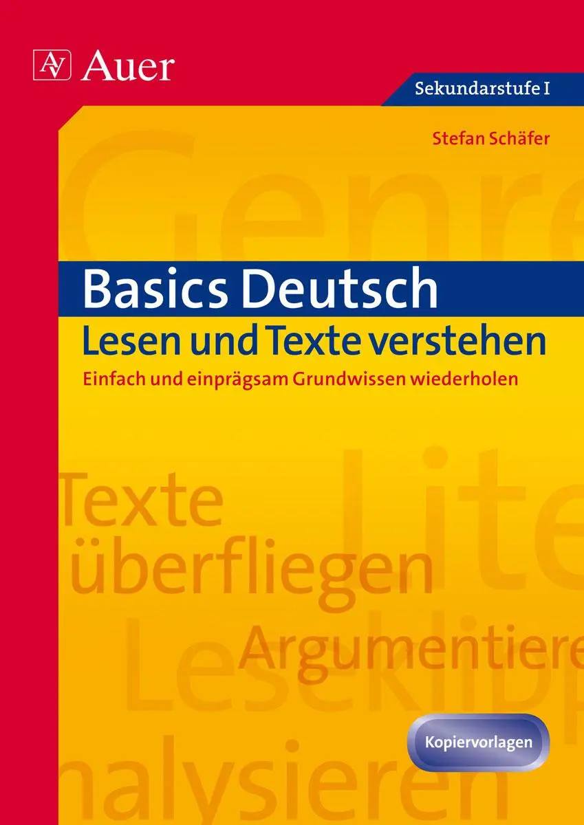 Cover: 9783403068983 | Basics Deutsch: Lesen | 5. bis 10. Klasse | Stefan Schäfer | Broschüre