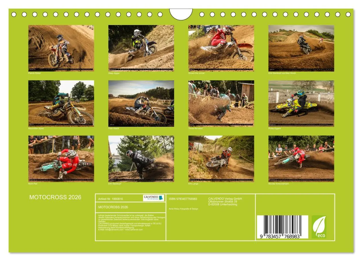 Bild: 9783457768983 | MOTOCROSS 2026 (Wandkalender 2026 DIN A4 quer), CALVENDO...