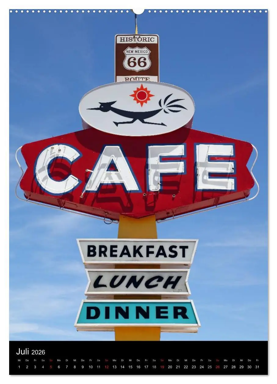Bild: 9783516478983 | Route 66 (hochwertiger Premium Wandkalender 2026 DIN A2 hoch),...