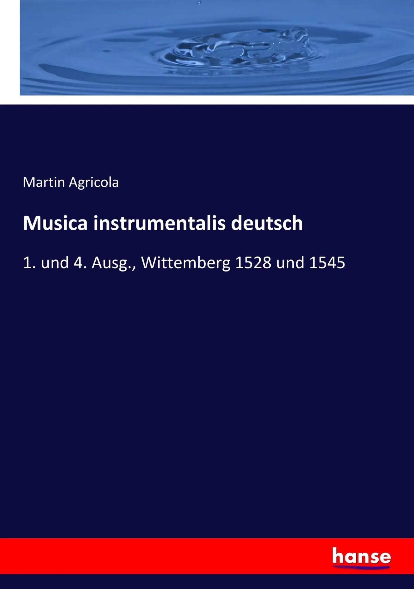 Cover: 9783744628983 | Musica instrumentalis deutsch | Martin Agricola | Taschenbuch | 312 S.