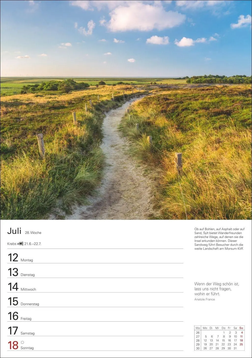 Bild: 9783840038983 | Sylt Wochenplaner 2027 - Eine Reise in 53 Bildern | Ulrike Issel