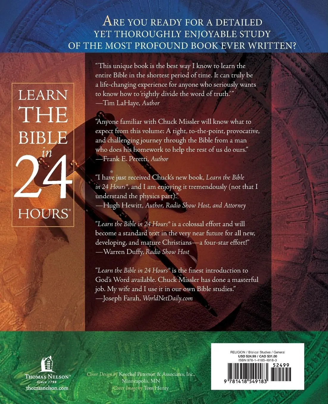 Rückseite: 9781418549183 | Learn the Bible in 24 Hours | Chuck Missler | Taschenbuch | Englisch