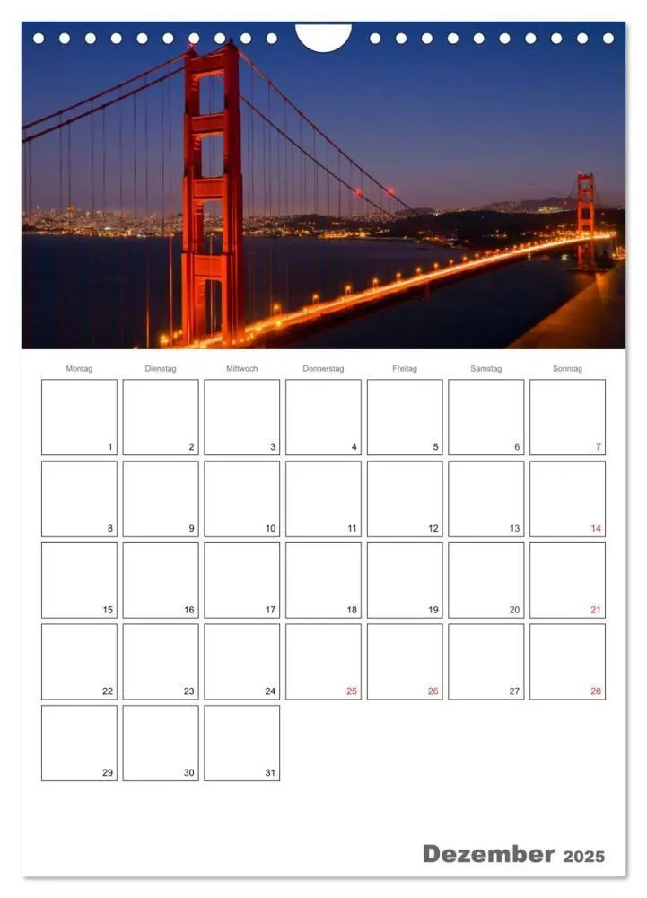 Bild: 9783457029183 | SAN FRANCISCO Terminplaner (Wandkalender 2025 DIN A4 hoch),...
