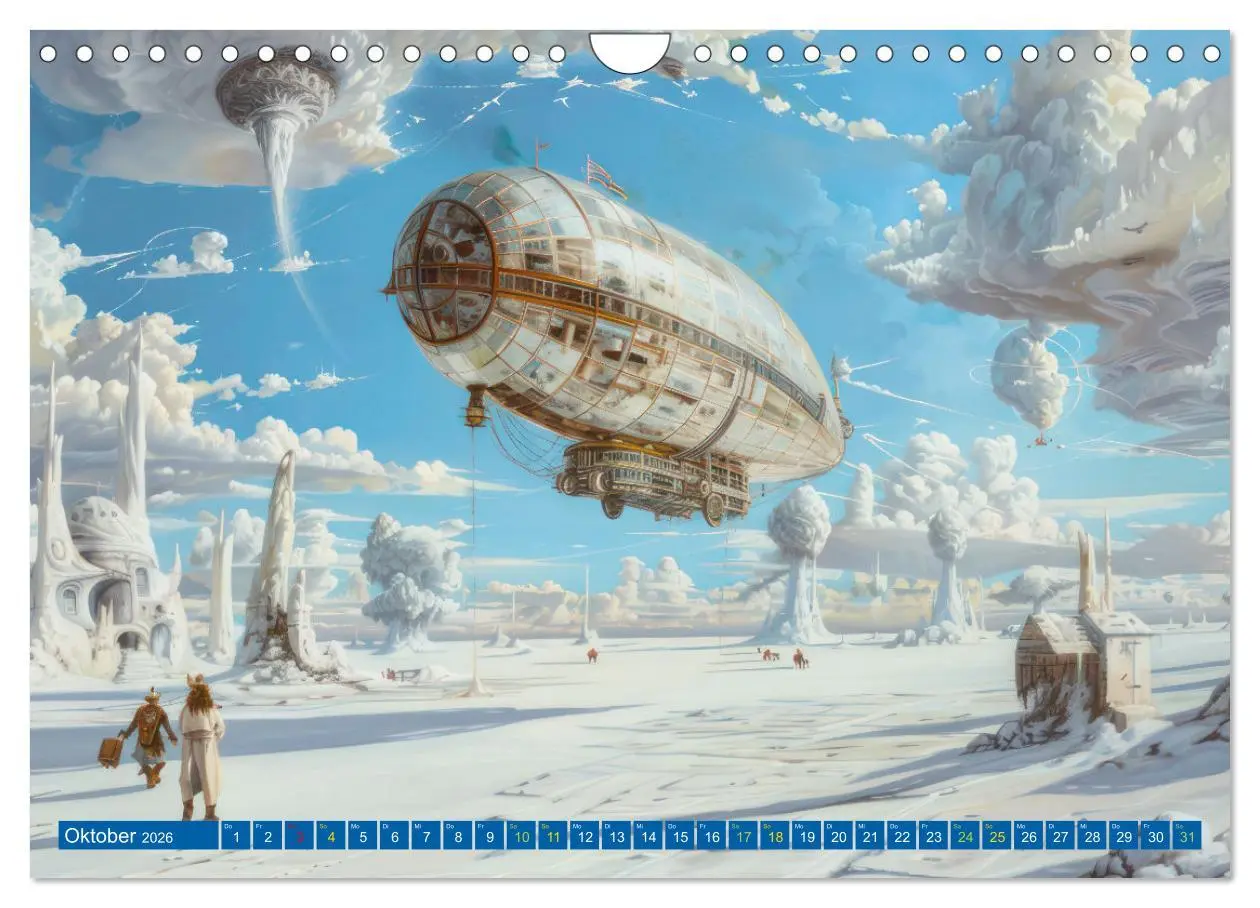 Bild: 9783457339183 | Steampunk Luftschiffe mit einer surrealen Note (Wandkalender 2026...