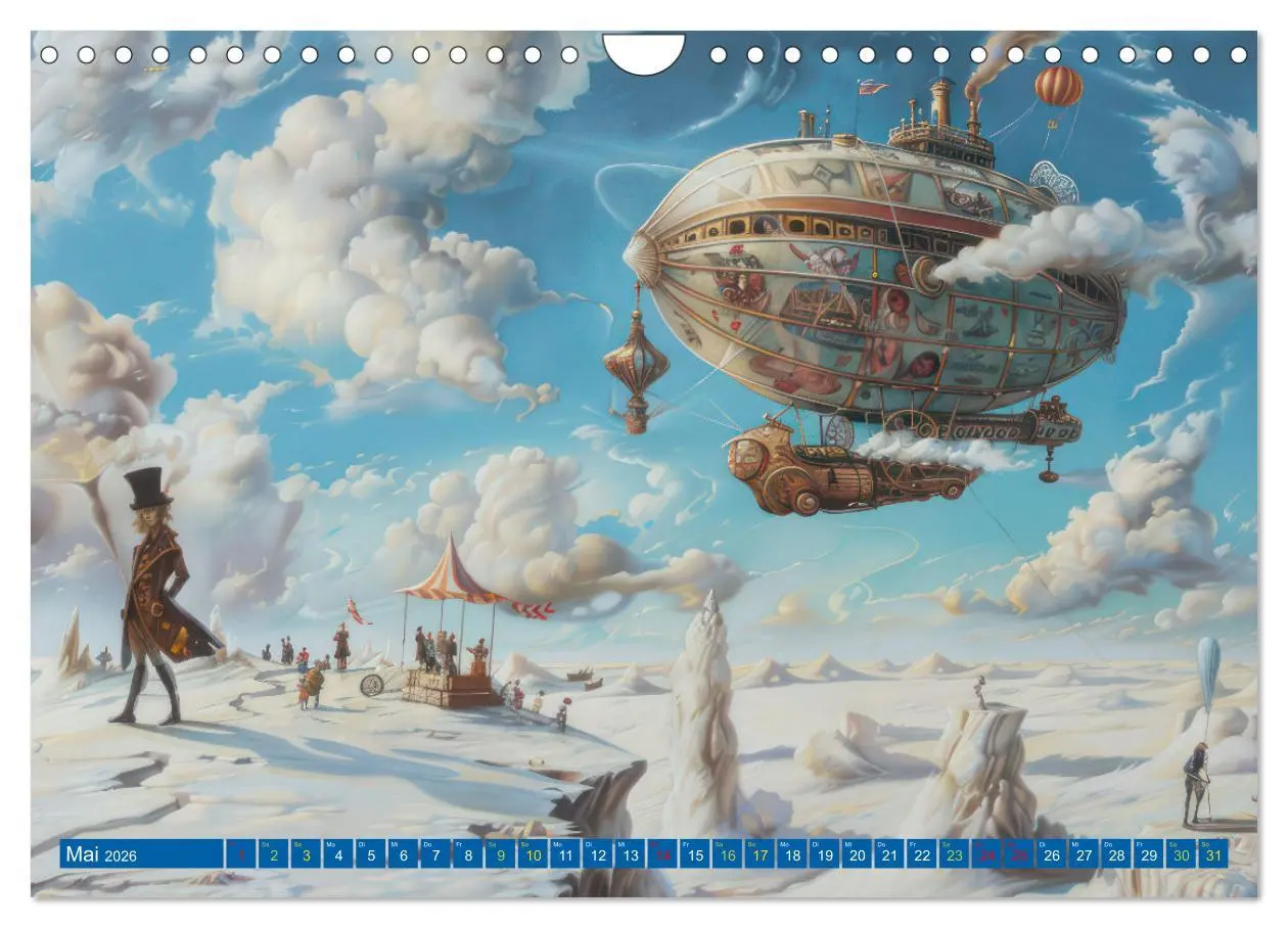 Bild: 9783457339183 | Steampunk Luftschiffe mit einer surrealen Note (Wandkalender 2026...