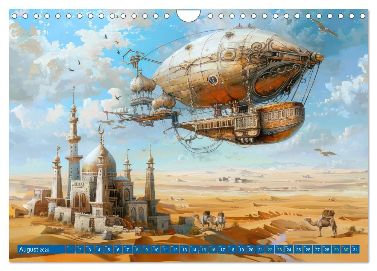 Bild: 9783457339183 | Steampunk Luftschiffe mit einer surrealen Note (Wandkalender 2026...