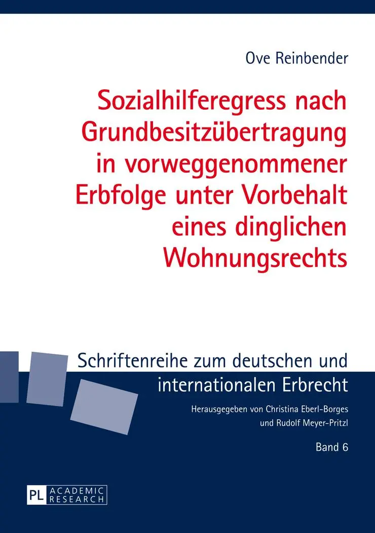 Cover: 9783631649183 | Sozialhilferegress nach Grundbesitzübertragung in vorweggenommener...