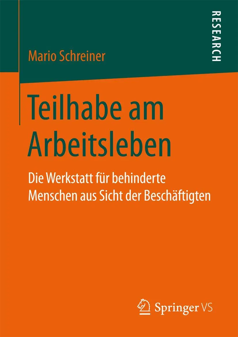 Cover: 9783658169183 | Teilhabe am Arbeitsleben | Mario Schreiner | Taschenbuch | xvi | 2017