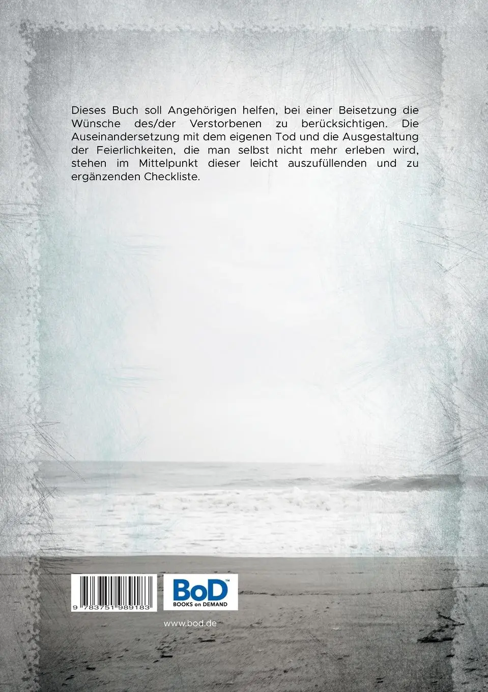 Rückseite: 9783751989183 | Meine Beisetzung | Bestattungsverfügung | Martin Höh | Taschenbuch