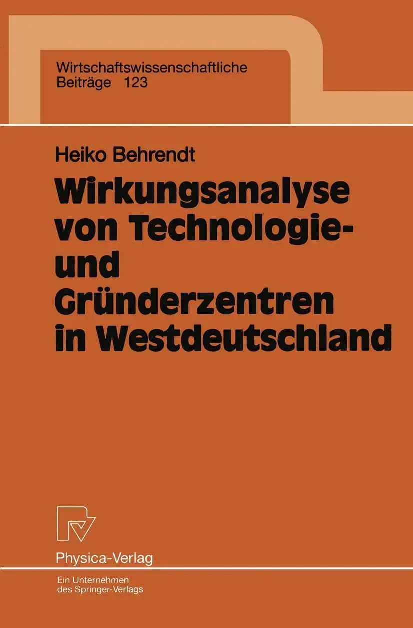 Cover: 9783790809183 | Wirkungsanalyse von Technologie- und Gründerzentren in Westdeutschland