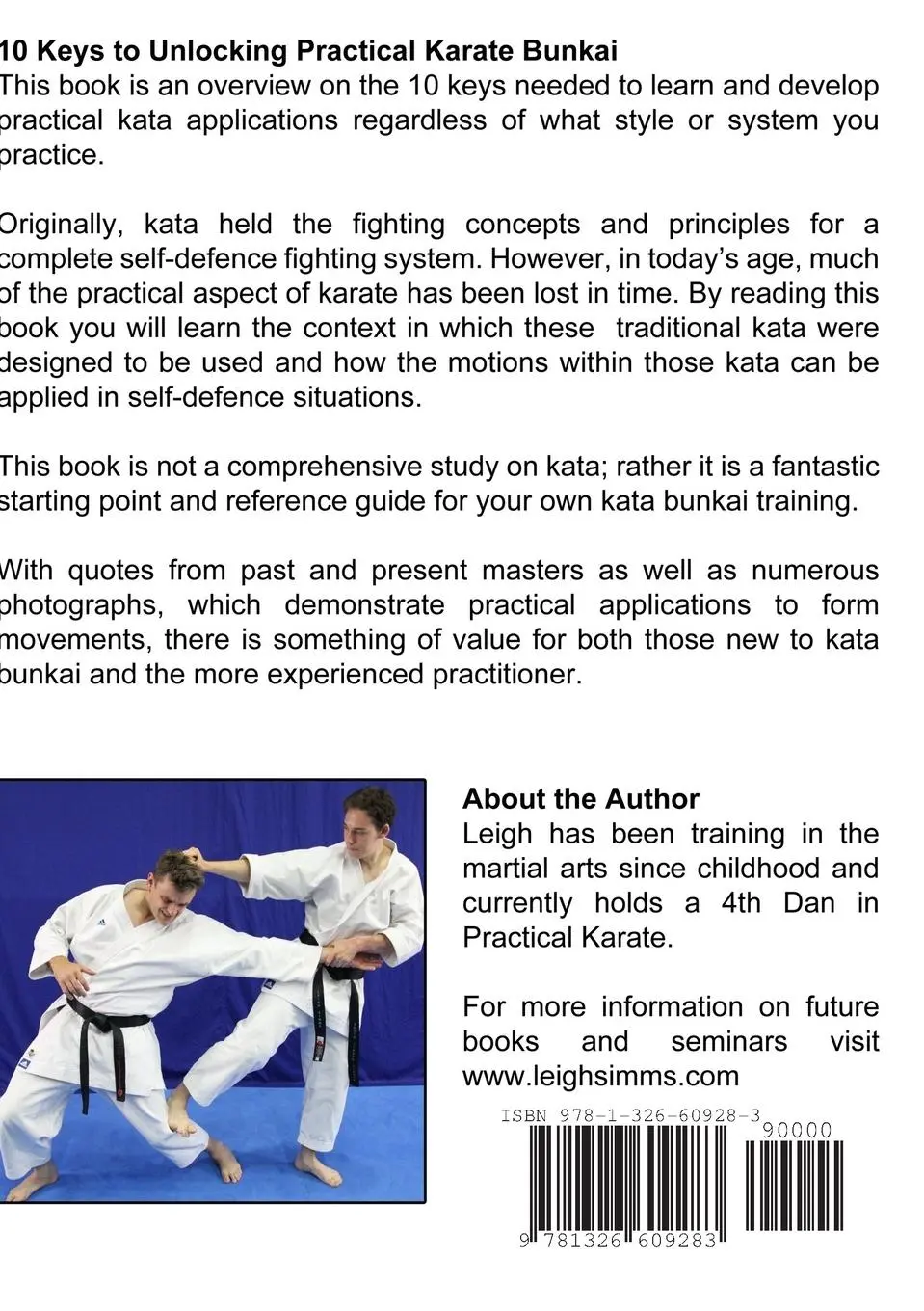 Rückseite: 9781326609283 | 10 Keys to Unlocking Practical Kata Bunkai | Leigh Simms | Taschenbuch