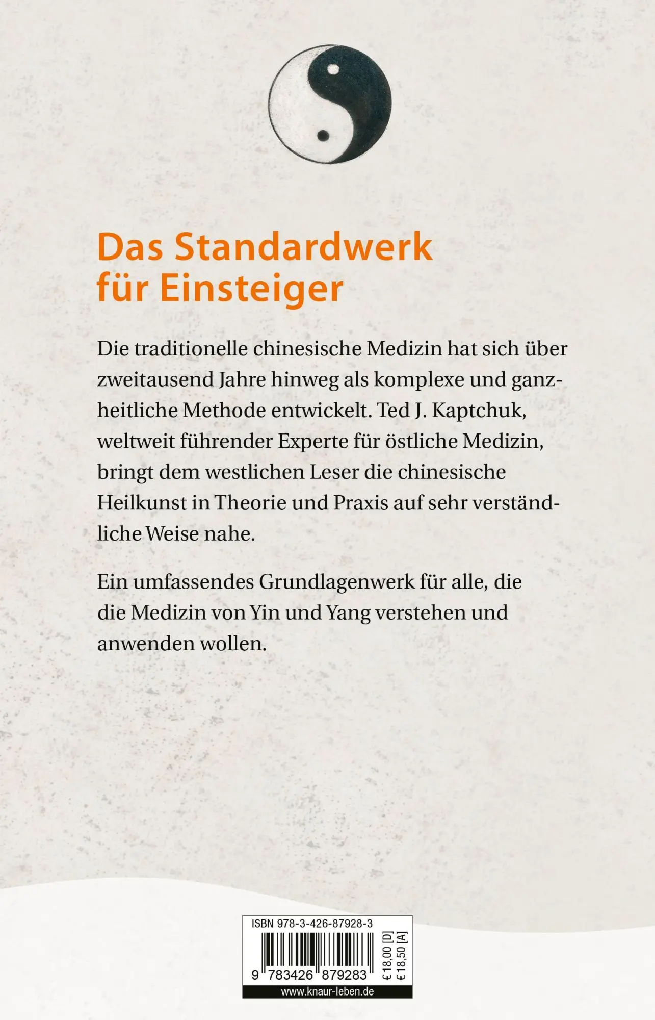 Rückseite: 9783426879283 | Das große Buch der chinesischen Medizin | Ted J. Kaptchuk | Buch