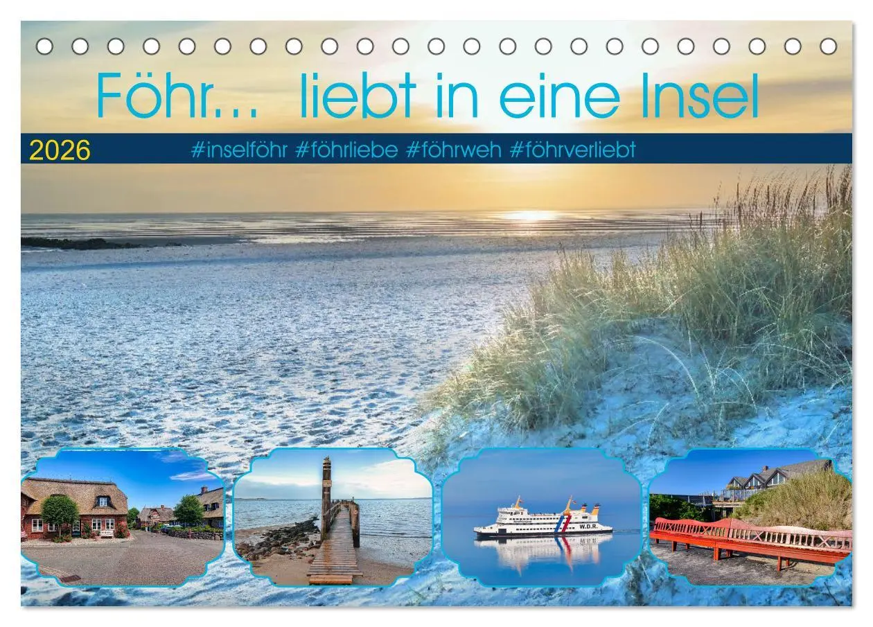 Cover: 9783457639283 | Föhr... liebt in eine Insel (Tischkalender 2026 DIN A5 quer),...
