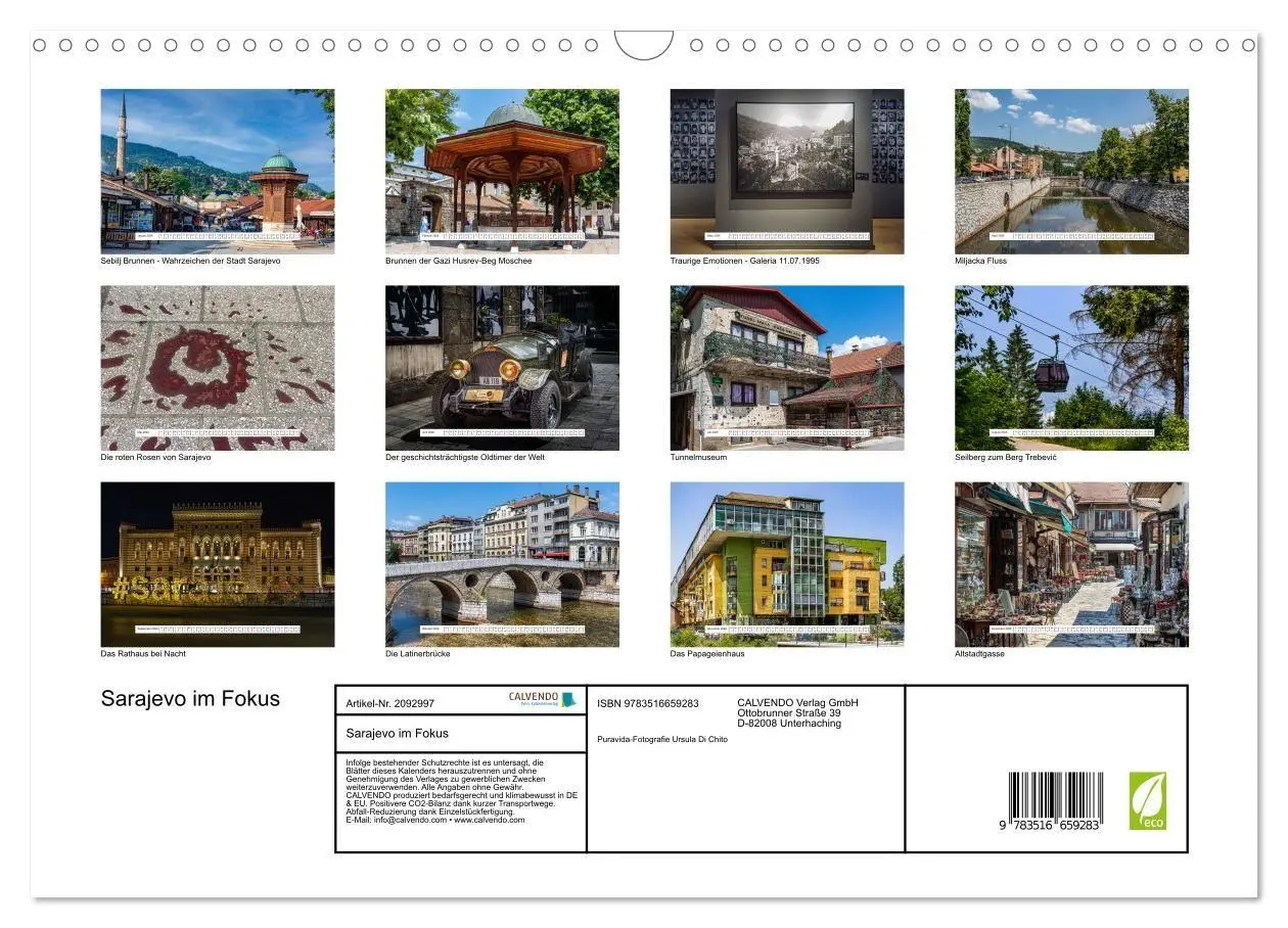 Bild: 9783516659283 | Sarajevo im Fokus (Wandkalender 2026 DIN A3 quer), CALVENDO...