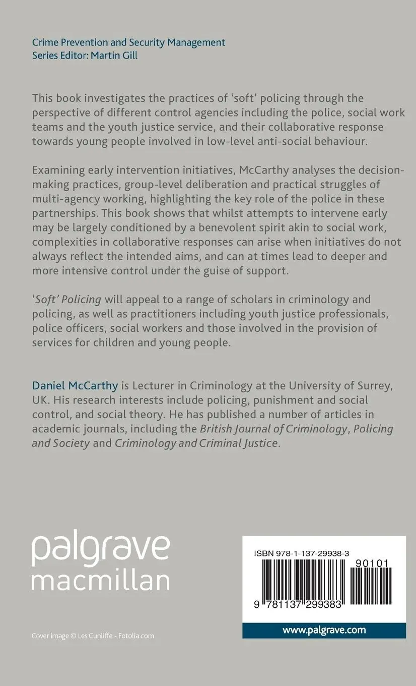 Rückseite: 9781137299383 | 'soft' Policing | The Collaborative Control of Anti-Social Behaviour