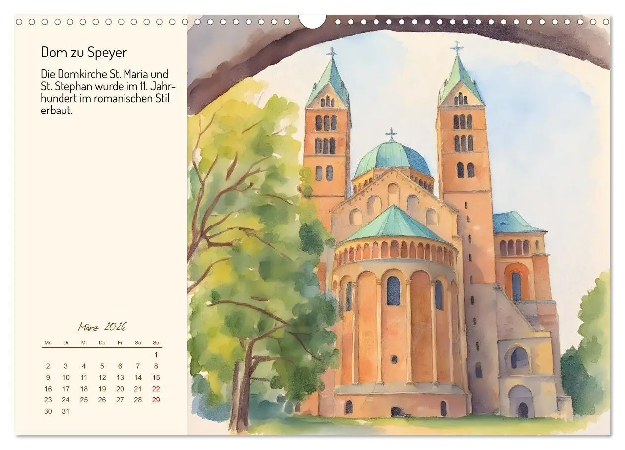 Bild: 9783516719383 | Deutschlands schönste Kirchen (Wandkalender 2026 DIN A3 quer),...
