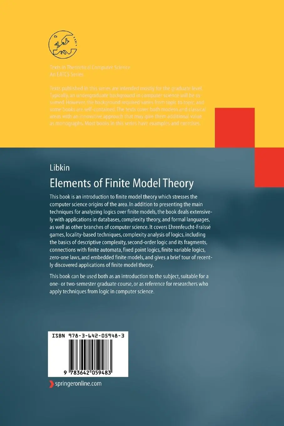 Rückseite: 9783642059483 | Elements of Finite Model Theory | Leonid Libkin | Taschenbuch | xiv