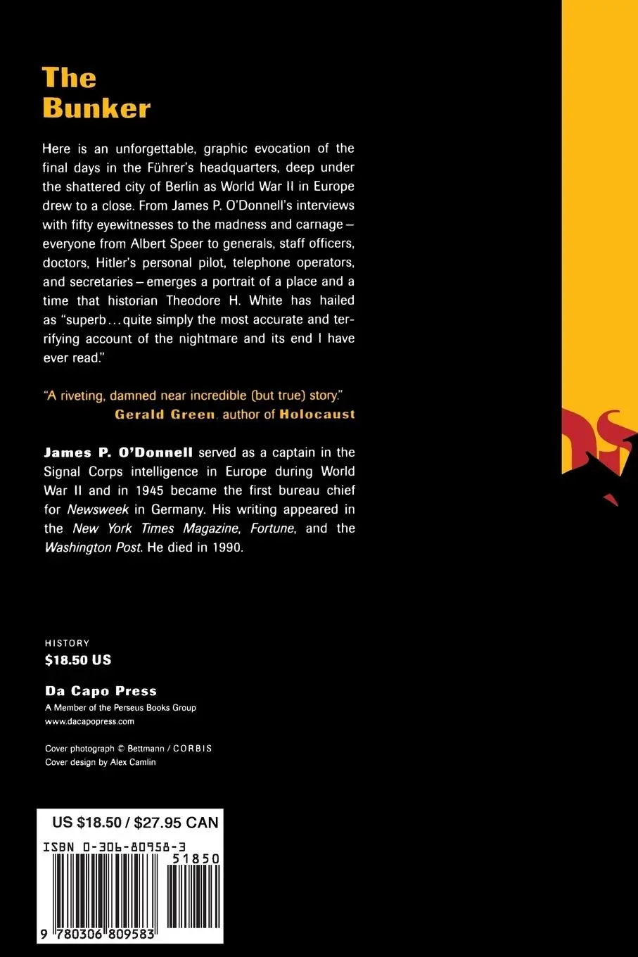 Rückseite: 9780306809583 | The Bunker | James P. O'Donnell | Taschenbuch | Englisch | 2001