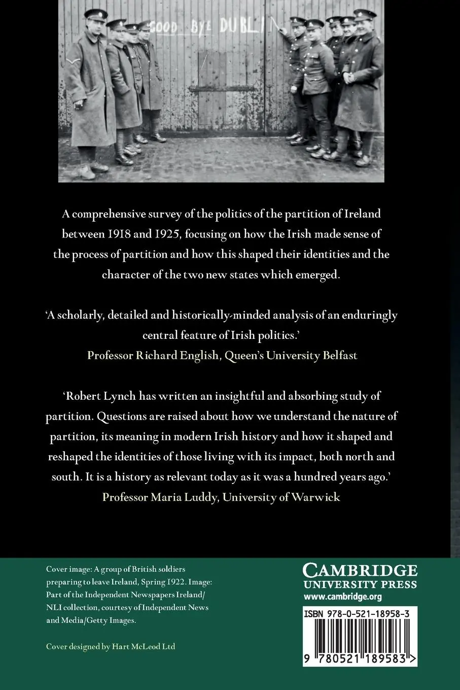 Rückseite: 9780521189583 | The Partition of Ireland | Robert Lynch | Taschenbuch | Paperback
