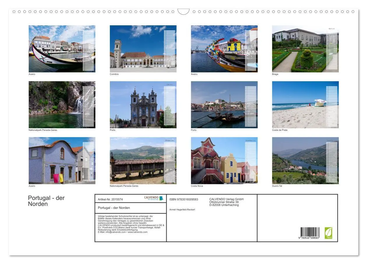 Bild: 9783516009583 | Portugal - der Norden (Wandkalender 2026 DIN A2 quer), CALVENDO...