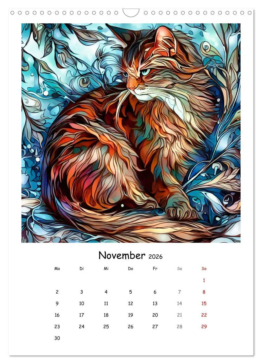 Bild: 9783516319583 | Jugendstil Katzen (Wandkalender 2026 DIN A3 hoch), CALVENDO...