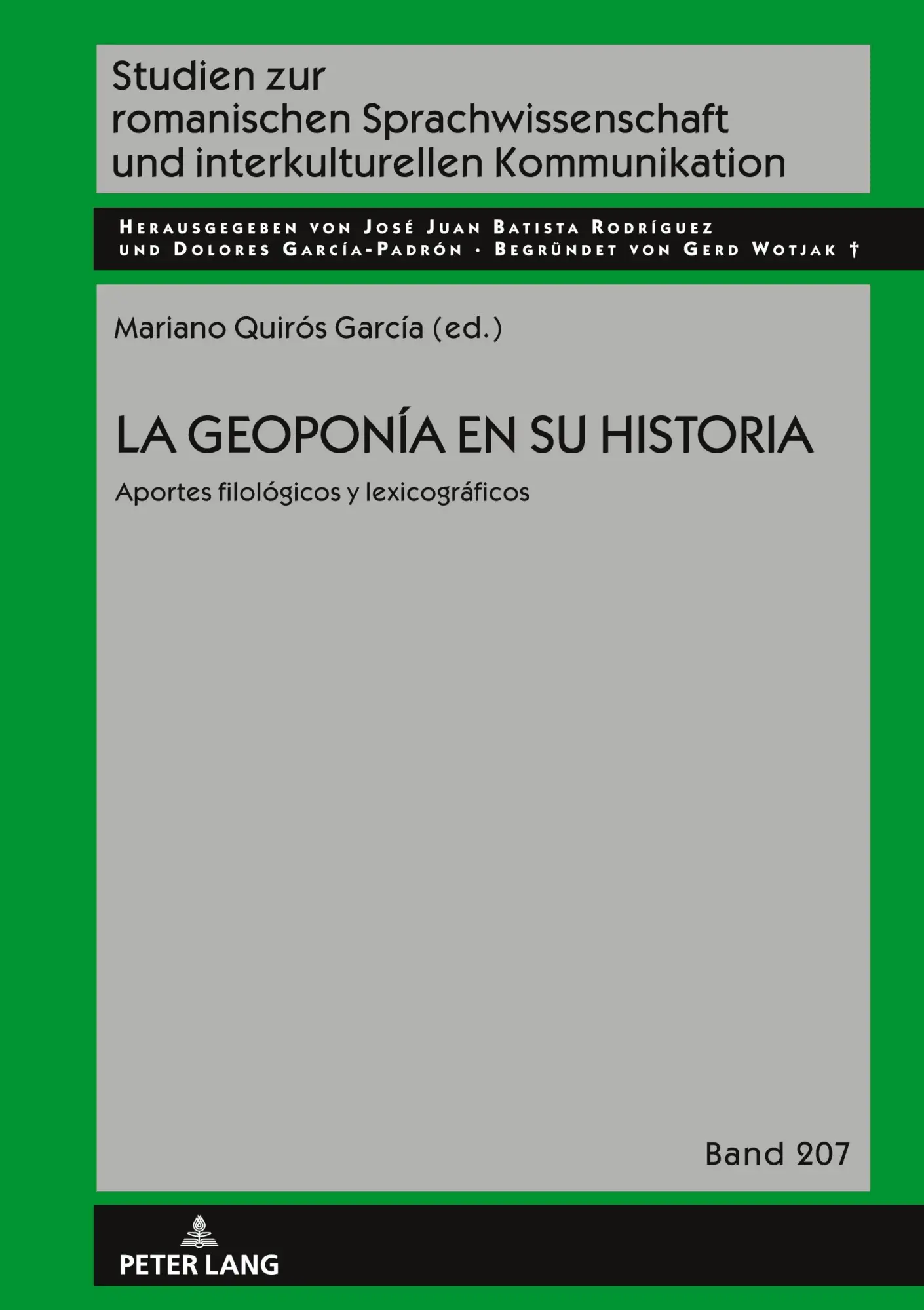 Cover: 9783631919583 | La geoponía en su historia | Aportes filológicos y lexicográficos