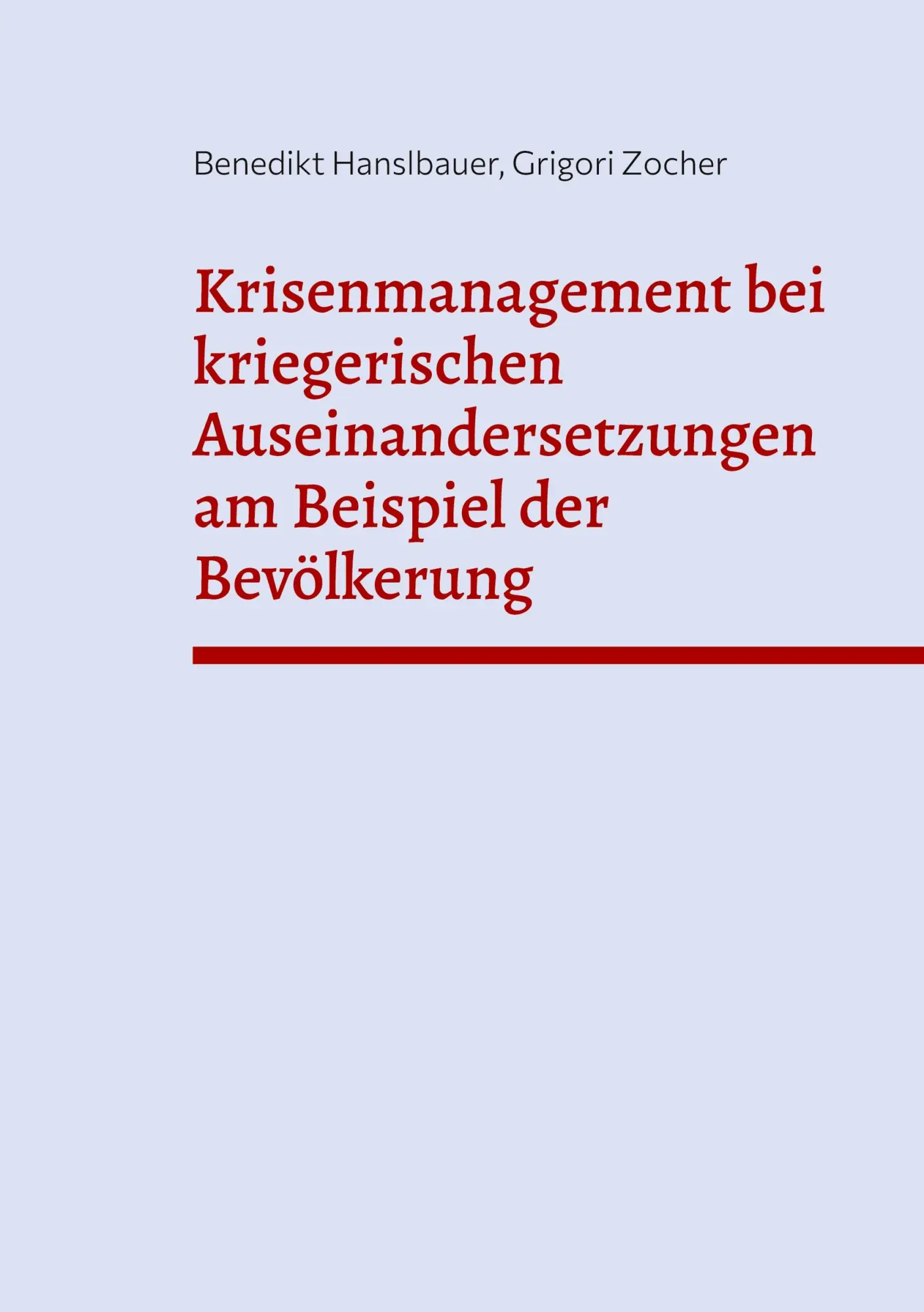 Cover: 9783769319583 | Krisenmanagement bei kriegerischen Auseinandersetzungen am Beispiel...