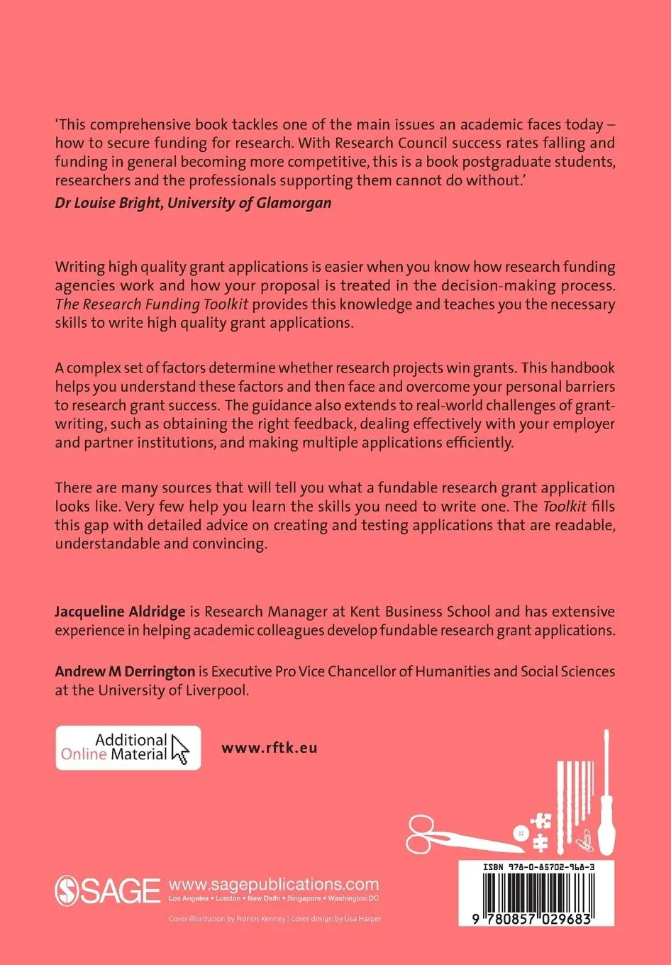 Rückseite: 9780857029683 | The Research Funding Toolkit | Jacqueline Aldridge (u. a.) | Buch