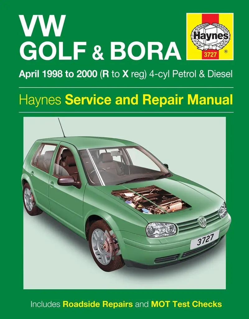 Cover: 9780857339683 | VW Golf &amp; Bora Petrol &amp; Diesel (April 98 – 00) Haynes Repair Manual